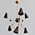 Brass & Aluminum Tophane Suspension 3D model small image 2