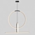 Elegant LED Ring Chandelier 3D model small image 1