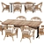 Rattan Charm: Teak Outdoor Table with Bermuda Rattan Chair 3D model small image 2