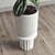  Modern Concrete Indoor Plant Vase 3D model small image 3