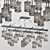 Metro Chandelier: Loft Industrial Elegance 3D model small image 3