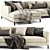 Verzelloni Hampton Chaise: Luxurious Seating 3D model small image 3