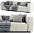 Stylish Verzelloni Rubik Sofa 3D model small image 2