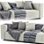 Stylish Verzelloni Rubik Sofa 3D model small image 3