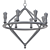 Sleek Archer Chandelier 3D model small image 2