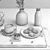 Modern 14-piece Kitchen Set 3D model small image 3