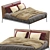 Sleek Lifesteel Bed by Flexform 3D model small image 2