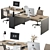 Elegant Office Furniture Set 3D model small image 1