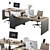 Elegant Office Furniture Set 3D model small image 2