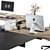 Elegant Office Furniture Set 3D model small image 5