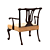 Elegant Queen Anne Armchair 3D model small image 2