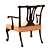 Elegant Queen Anne Armchair 3D model small image 5