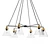 Rustic Flared Glass Chandelier 3D model small image 3