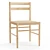 Elegant Danish Woven Chair 3D model small image 1