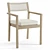 Mahogany Rope Dining Chair: Coastal-inspired Elegance 3D model small image 1