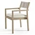 Mahogany Rope Dining Chair: Coastal-inspired Elegance 3D model small image 2