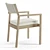 Mahogany Rope Dining Chair: Coastal-inspired Elegance 3D model small image 3