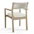 Mahogany Rope Dining Chair: Coastal-inspired Elegance 3D model small image 4