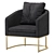 Elegant Lewis Armchair: Timeless Comfort 3D model small image 2