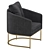 Elegant Lewis Armchair: Timeless Comfort 3D model small image 4