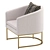 Elegant Lewis Armchair: Timeless Comfort 3D model small image 5