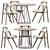 Modern Illa Table & Dining Chair 3D model small image 1