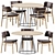 Stylish Illa Table and Marlen Chair 3D model small image 1