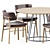 Stylish Illa Table and Marlen Chair 3D model small image 2