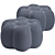 Colorful Pouf Ottoman in Various Hues 3D model small image 5