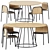 Elegant Illa Table & Shell Chair 3D model small image 1