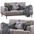 2013 Modern Sofa in Millimeters 3D model small image 1