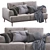 2013 Modern Sofa in Millimeters 3D model small image 2