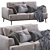2013 Modern Sofa in Millimeters 3D model small image 3