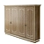 Elegant Brushed Wardrobe 3D model small image 4