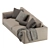 Elegant Blanche Leather Sofa 3D model small image 3