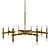 Title: Satin Brass 16-Light Chandelier 3D model small image 1