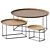 Stylish Wooden Coffee Tables 3D model small image 1