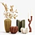 Elegant Vase Set with Candlestick 3D model small image 5
