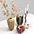 Elegant Vase Set with Candlestick 3D model small image 1