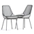 Kendall Upholstered Dining Chair Set 3D model small image 3