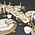 Elegant Table Setting Collection 3D model small image 3