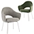 Elegant Saarinen Armchair in Knoll Boucle 3D model small image 4