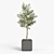Modern Gray Rectangular Planter 3D model small image 1