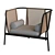 Rattan Lounge Chair by Industrywest 3D model small image 1