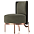 Elegant Minotti Fabric Armchair 3D model small image 3