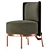 Elegant Minotti Fabric Armchair 3D model small image 7