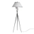 3-Upright Floor Lamp with Textile Shade 3D model small image 2