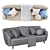 Sleek Scandi Sofa: Eichholtz Svante 3D model small image 3