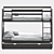 Sleek Lila Bunk Bed with Trundle 3D model small image 4