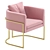 Cazarina's Las Vegas Armchair: Sleek and Stylish 3D model small image 4